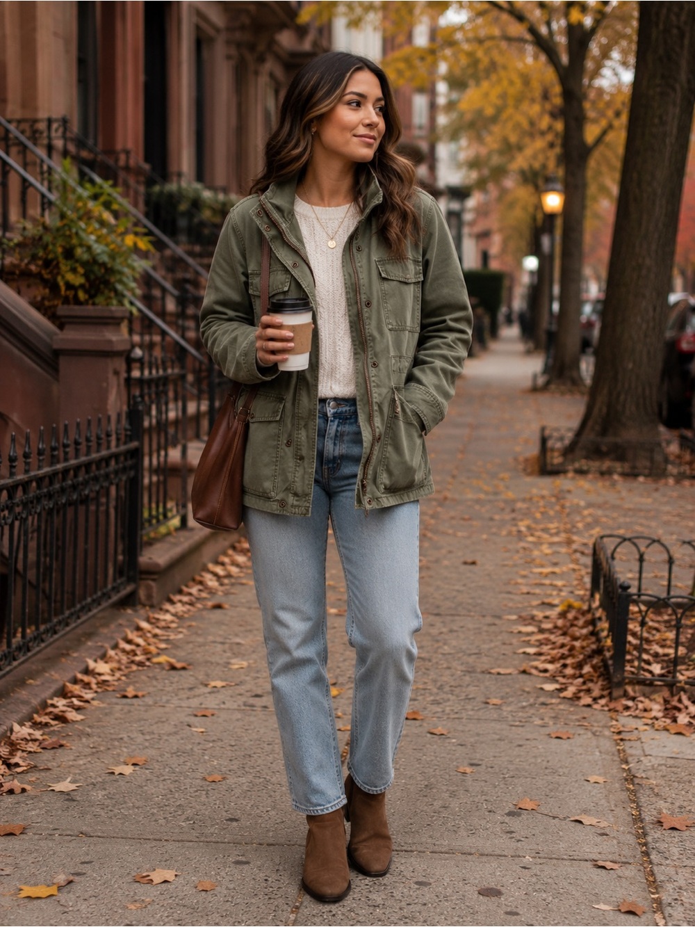 Madewell Olive Green Utility Field Jacket Size Medium Military Cinch Waist